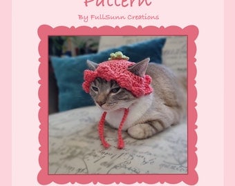 Floral Feline Crochet Hat Pattern PDF