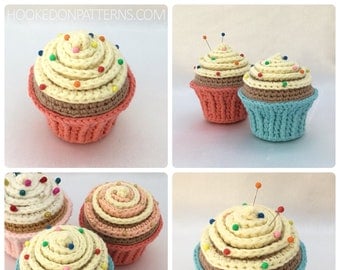 Crochet Cupcake Pin Cushion Pattern - PDF