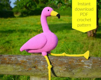 Fabio Flamingo Crochet Amigurumi Pattern PDF