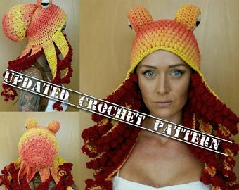 Twisted Kraken Crochet Octopus Hat Pattern
