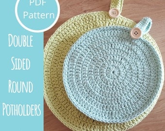Versatile Double-Sided Crochet Potholder Pattern