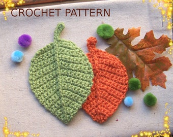 Handmade Autumn Leaf Crochet Pattern & Decor