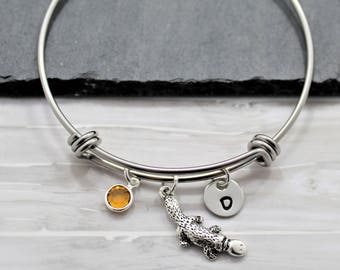 Personalized Silver Platypus Bracelet for Females