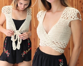 ADORA Crochet Crop Top Pattern, S-XL