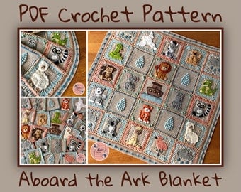 US PDF Crochet Pattern: Aboard the Ark Blanket