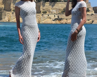 Crochet Beach Wedding Dress Pattern XS-XL
