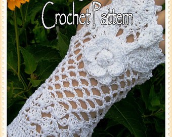 Crochet Pattern for Bridal Fingerless Gloves PDF