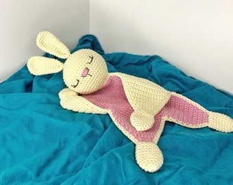 Crochet Bunny Lovey Toy Pattern, Amigurumi PDF