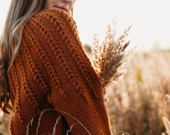 Goldenrod Crochet Sweater Pattern - Top Down PDF