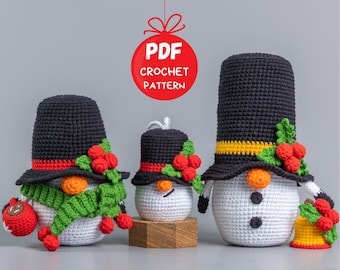 Christmas Amigurumi Snowman & Gnome Crochet Patterns
