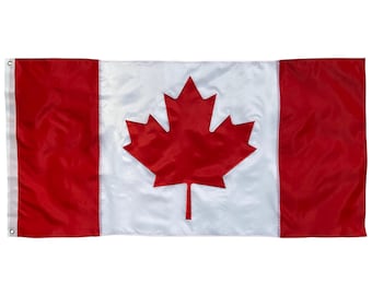 UV-Resistant Canadian Flag with Embroidered Details