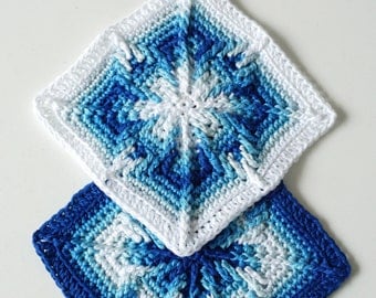 Afghan Block Arietis Granny Square Crochet Pattern