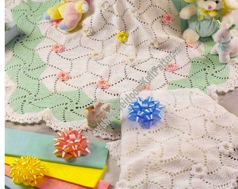 Vintage Pinwheel Crochet Baby Afghan Pattern