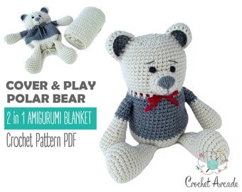 Polar Teddy Bear Amigurumi Crochet Baby Blanket Pattern