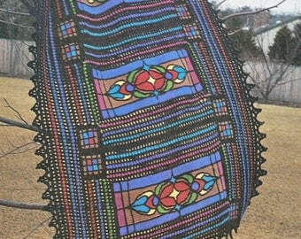 Vintage Stained Glass Afghan Crochet Pattern