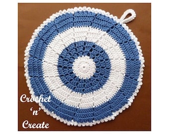 Doublesided Potholder Crochet Pattern CNC131