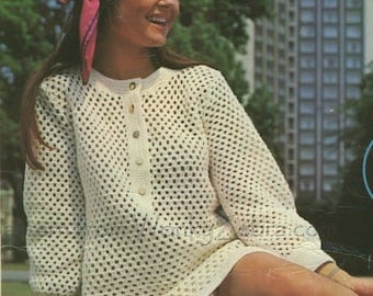 Vintage Hilton Crochet Dress Pattern PDF
