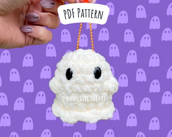 Cute Ghost Amigurumi Keychain Crochet Pattern
