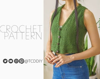 Classic Crochet Vest Pattern PDF