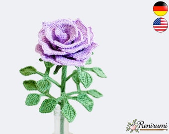 Renirumi Rose Cut Flower Crochet Pattern