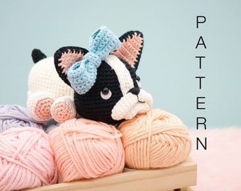 Belle Boston Terrier Puppy Amigurumi Crochet Pattern