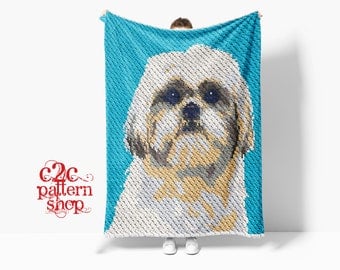 Shih Tzu Dog C2C Crochet Pattern Bundle
