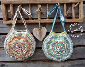 Boho Flower Slouch Bag Crochet Pattern