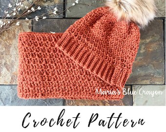 Crochet Hat & Scarf Set Pattern PDF