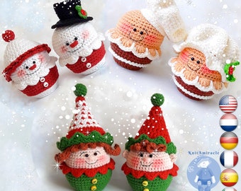 Amigurumi Snowman, Elf & Gingerbread Crochet Patterns
