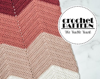Chevron Bebe Baby Blanket Crochet Pattern