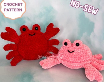 No-Sew Crochet Pattern for Crab Plush