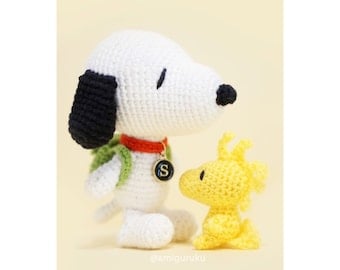 White Dog & Bird Amigurumi Crochet Pattern