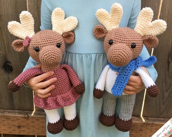 Instant Amigurumi Moose Crochet Pattern