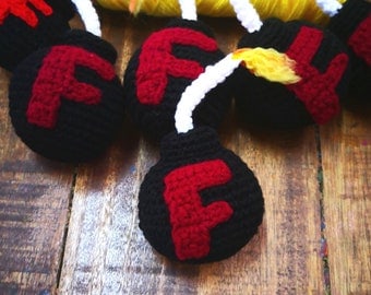 F Bomb Crochet Pattern: Funny Stress Ball Gift