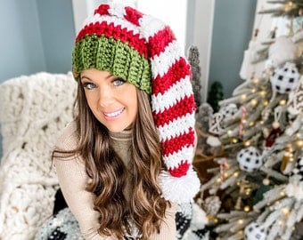 Christmas Elf and Santa Hat Crochet Pattern