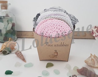 Crochet Face Scrubbie Pattern with Box Templates