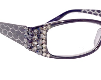Lyon Bling Reading Glasses with Dragon Scale Pattern