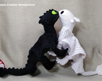 Toothless Love: Crochet Pattern, Light & Night Fury