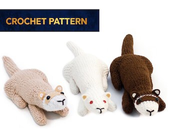 Crochet Ferret Toy/Decor Pattern PDF Instructions