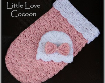 Newborn Love Baby Hat & Cocoon Crochet Pattern