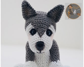 Husky Dog Amigurumi Crochet Pattern PDF