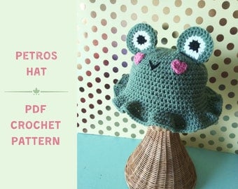 Petros Frog Crochet Bucket Hat Pattern