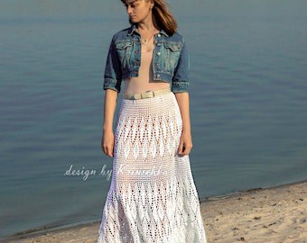 Boho Crochet Maxi Skirt Pattern by Krinichka