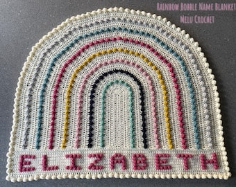 Melu Crochet Customisable Rainbow Bobble Blanket Pattern