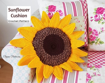 Sunflower Crochet Cushion Pattern & Tutorial