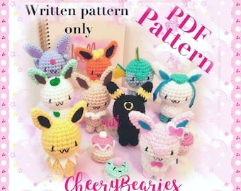 9-Piece Pokemon Eeveelution Amigurumi Crochet Patterns