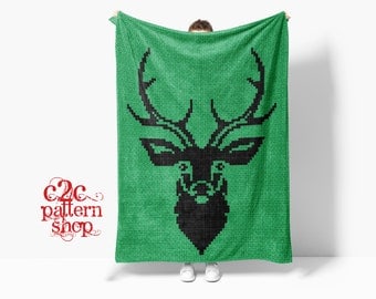 Deer Head C2C Crochet Pattern & Graphgan