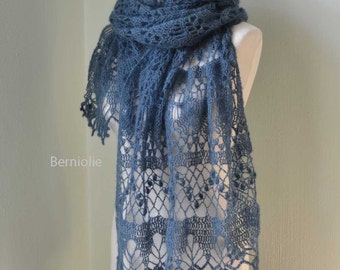 WISTERIA Crochet Shawl: Lace Wrap Pattern PDF