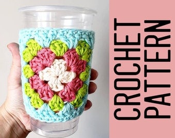 Crochet Granny Square Coffee Sleeve Pattern