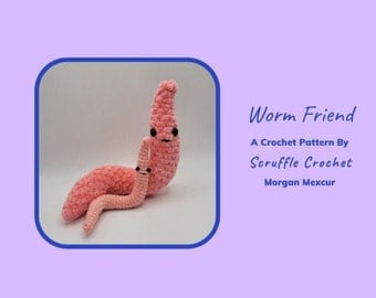 Worm Friend" Crochet Pattern PDF